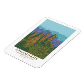 Zhangjiajie National Forest China Travel Art Retro Magneet (Linkerzijde)