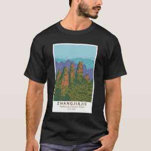 Zhangjiajie National Forest China Travel Art Retro T-shirt