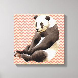 Zhen Zhen de Panda Ingepakte Canvas Print