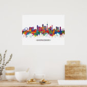 Zhengzhou China Skyline Poster (Keuken)