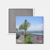 ZHI012 HILO, HAWAII, Panorama, Oceanië, Fridge Magneet (Voorkant / Achterkant)