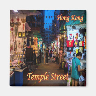 zHK006 Hong Kong TEMPLE STREET Night Market Magneet