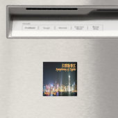 zHK023 HONG KONG, symfonie van lichten, Fridge Magneet (Insitu (Vaatwasser))