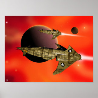 Zhodani Trader Ship Poster "Distant Shores 1"