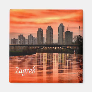 zHR004 ZAGREB, Kroatië, Europa, Fridge Magneet