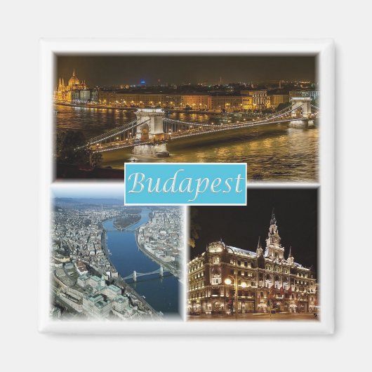 zHU003 BUDAPEST Hongarije, Fridge Magneet (Voorkant)