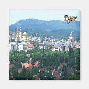 zHU004 EGER Panorama, Hongarije, Koelkast Magneet