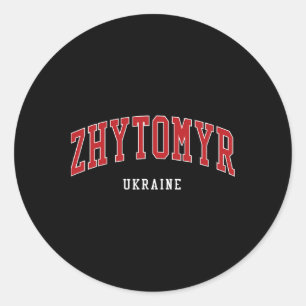 Zhytomyr Oekraïne College Universiteit Stijl Ronde Sticker