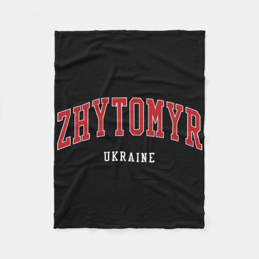 Zhytomyr Ukraine College University Style Fleece Deken (Voorkant)