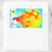 Zia ballon rechthoekige sticker (Tas)