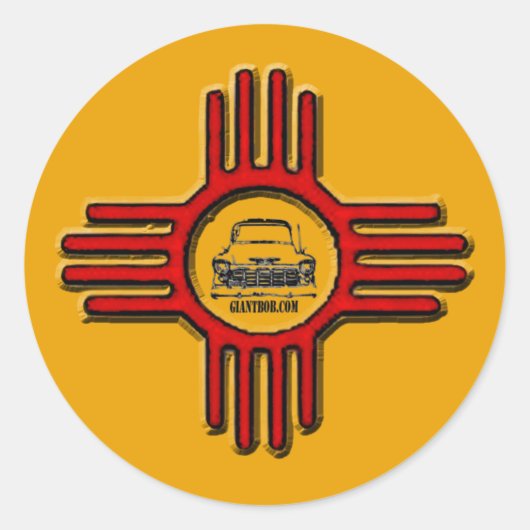 Zia Bob Ronde Sticker (Voorkant)