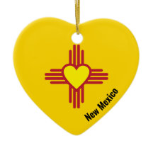 Zia Heart Add Name New Mexico KerstTree Gift