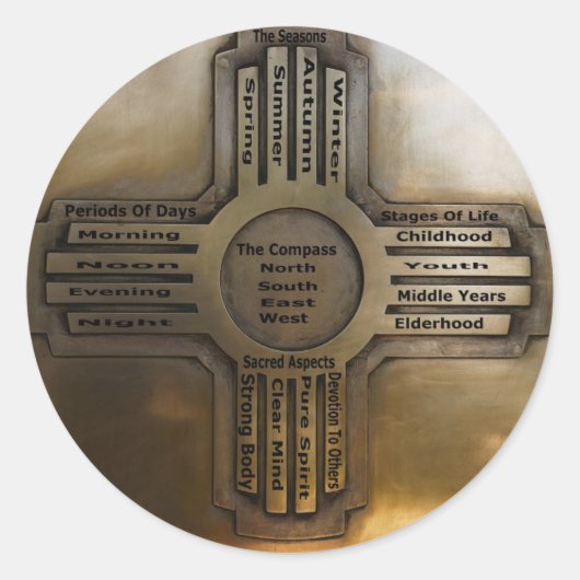 Zia (staat New Mexico) Ronde Sticker (Voorkant)