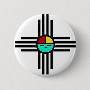 Zia Sun God Ronde Button 5,7 Cm