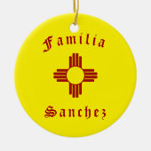 Zia Sun Puro Nuevo Mexico Keramisch Ornament (Voorkant)