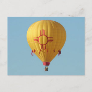 Zia Sun Symbool Hot Air Ballon Briefkaart