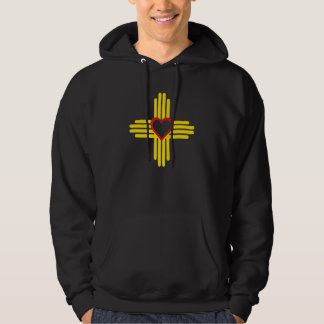 Zia Symbool met Rode Hart New Mexico Vlag Shirt GI