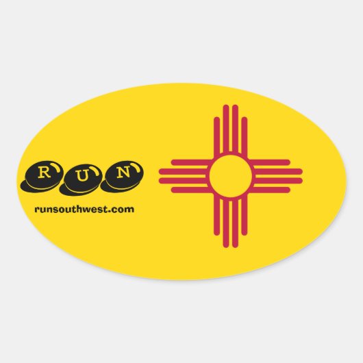 Zia Symbool Running Sticker (Voorkant)