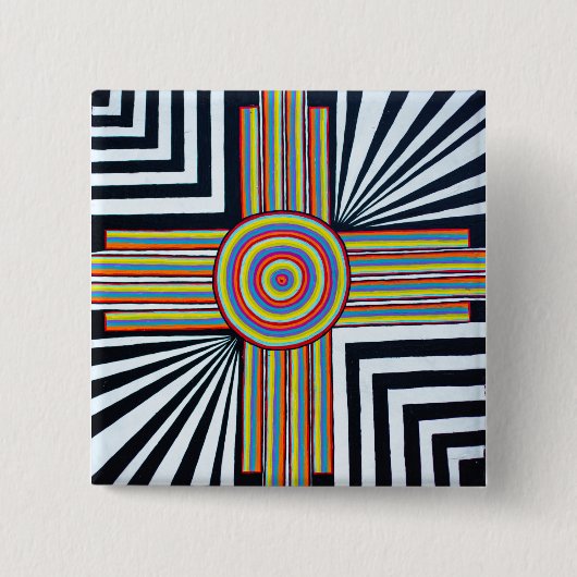 Zia van Laci Vierkante Button 5,1 Cm (Voorkant)