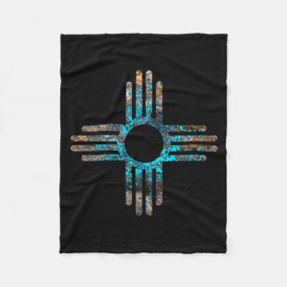 Zia-zonne-symbool van New Mexico Fleece Deken