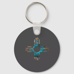 Zia-zonsymbool van New Mexico Sleutelhanger