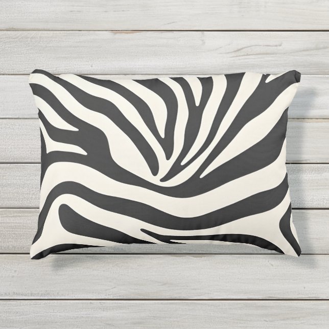 Zibbra-geïnspireerd gestreept kussen (Voorkant)