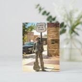 Zich bevindt op de Hoek in Winslow, AZ. Briefkaart (Staand voorkant)