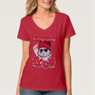 Zich gelukkig voelen - Cool Cat Casino Vibes T-shirt