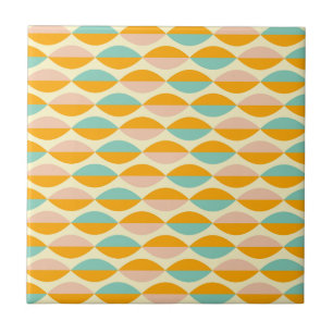 Zich herhalend geometrisch patroon op een beige ac tegeltje