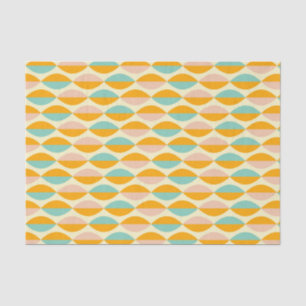 Zich herhalend geometrisch patroon op een beige ac tissuepapier