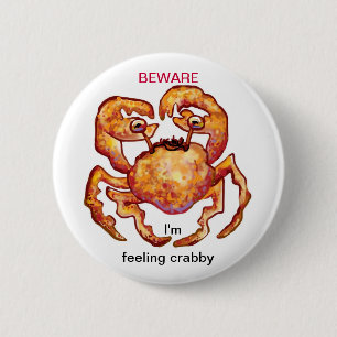 Zich krabbelig voelen ronde button 5,7 cm