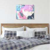 "Zich overgeven aan Liefde" Canvas Afdruk (Insitu (Slaapkamer))