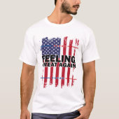 Zich weer geweldig voelen Trump 2024 Amerikaanse v T-shirt (Voorkant)