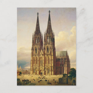 Zicht op de Dom van Keulen gotische majesteit Briefkaart