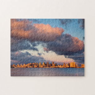 Zicht op de stad San Diego vanaf San Diego Bay Legpuzzel