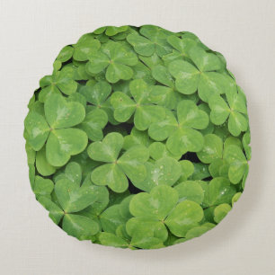 Zicht op Oxalis Oregana houtklaverblad Rond Kussen