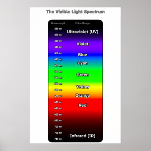 Zichtbaar Lichtspectrum Poster