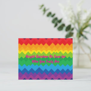 “Zichtbaarheid” – Een Abstract Pride-Patroon Briefkaart