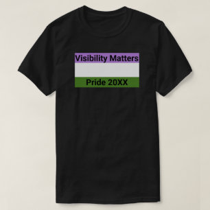 Zichtbaarheid is belangrijk Genderqueer Pride vlag T-shirt