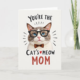 Zichtbare Kattenmoeder Miauwkaart Kaart