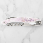 Zichzelf Stijlvol Monogram Glitter Kelner Kurkentr Kurkentrekker (Achterkant)