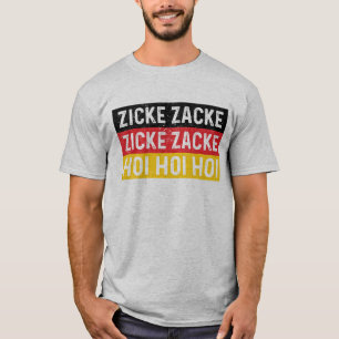 Zicke Zacke Hoi Oktoberfest Duitse vlag Grappig T-shirt