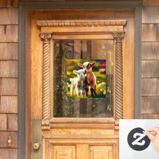 Zicklein Raamsticker (Huis Deur)
