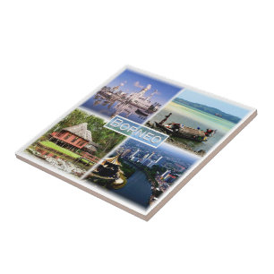 zID027 BORNEO Moskee Omar Ali, Indonesië Tegeltje