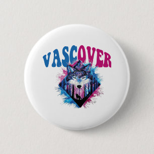 Zidika vascover wolf Essentieel Ronde Button 5,7 Cm
