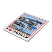 zIE009 DUBLIN I Love, Mozaïek Ierland, Tegeltje (Zijkant)