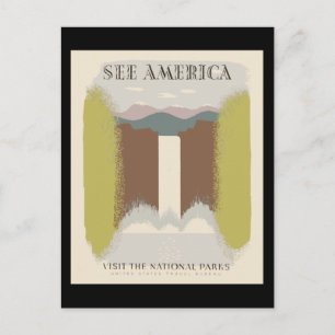 Zie Amerika bezoeken de nationale parken Briefkaart