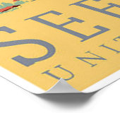 "Zie Amerika"  WPA-reisposter Poster (Hoek)