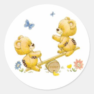 Zie Beren zagen Ronde Sticker