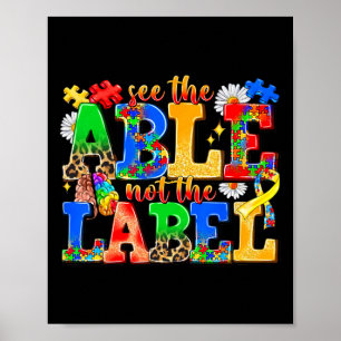 Zie De Mogelijkheid Niet Het Etiket Autisme Bewust Poster